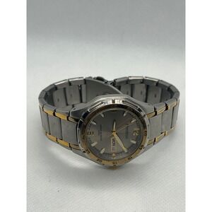 Armitron Two Tone Stainless Steel Water Resist Day‎ Date Men's Watch